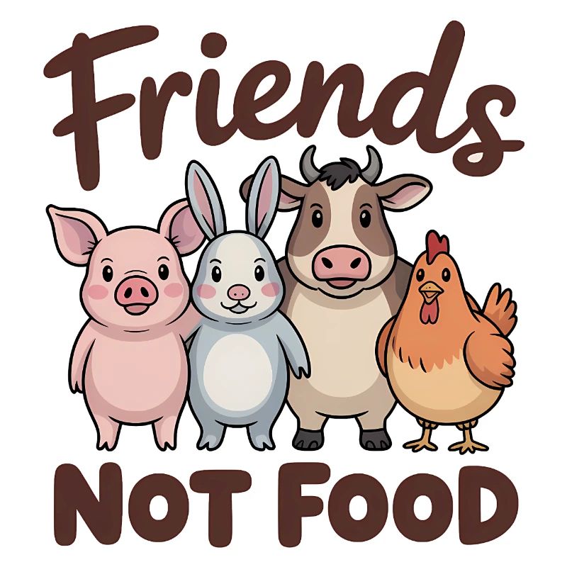 Amis pas nourriture - Logo du véganisme cool