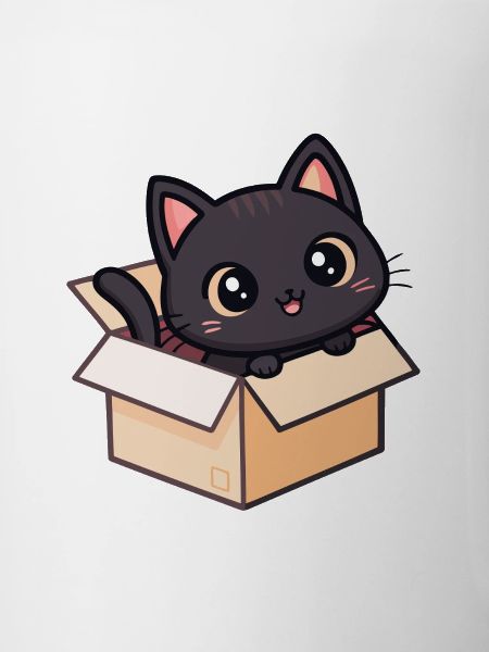 Cute Kitten in Kawaii Box