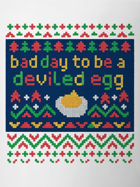 Deviled Egg Pixel Wortspiel, Weihnachtsessen-Liebhaber