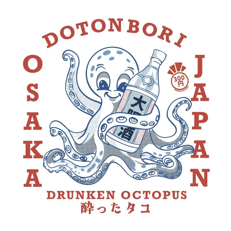 Drunken Octopus with Bottle