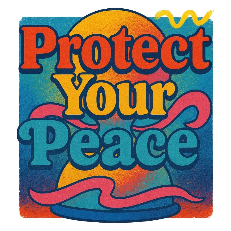 Protect Your Peace Retro Sunset