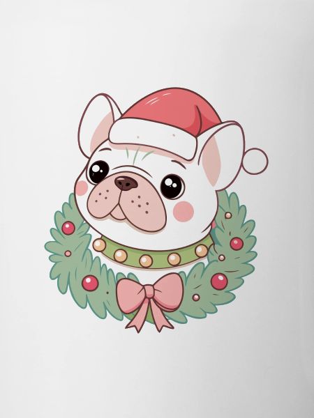 Bulldog Christmas Wreath