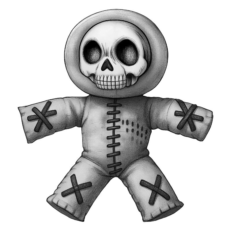 MONSTER DOLL #1 - black & white