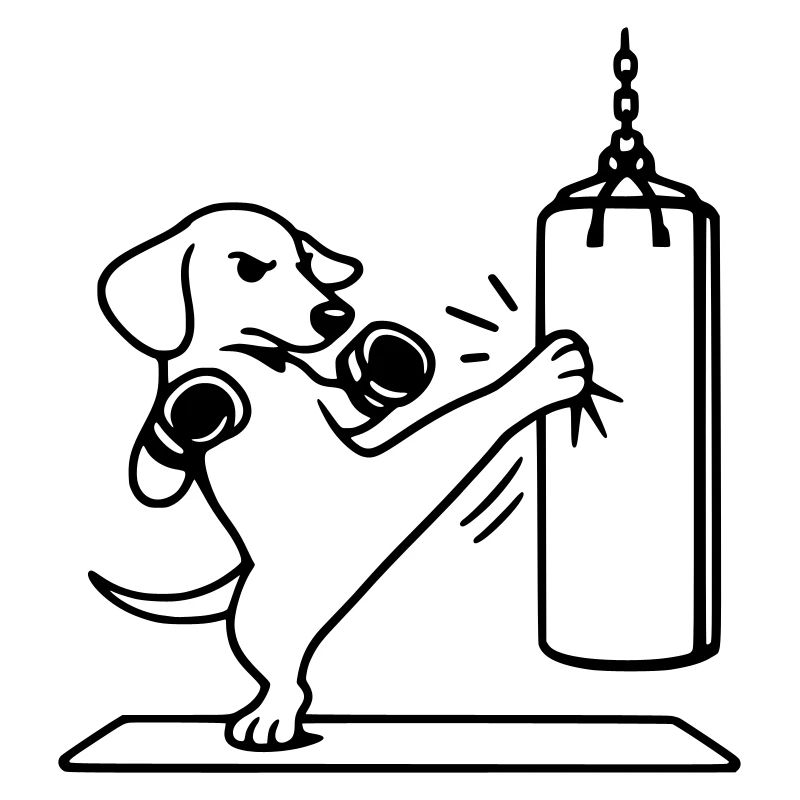 kickboxen boxen hund dackel