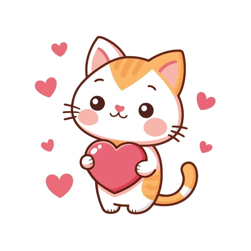 Kawaii Cat Hearts Charming