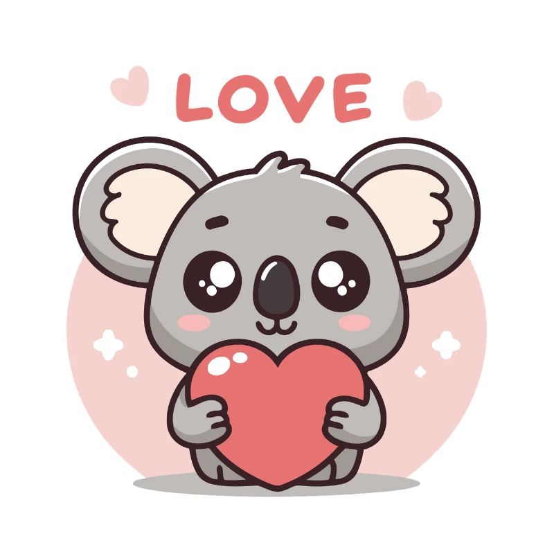 Koala Cœur Amoureux