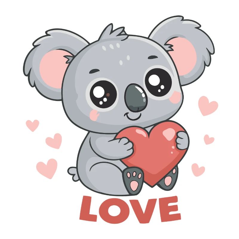 Koala Coeur Amoureux