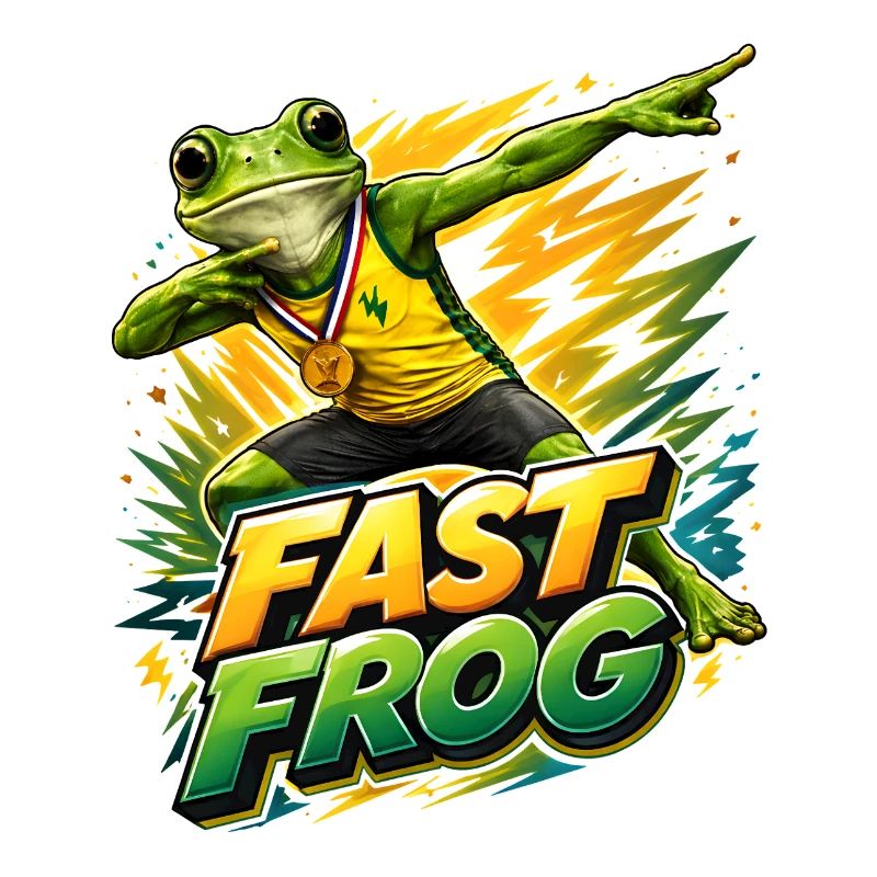 Frog with gold medal