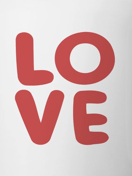 Love Soft Red Typography
