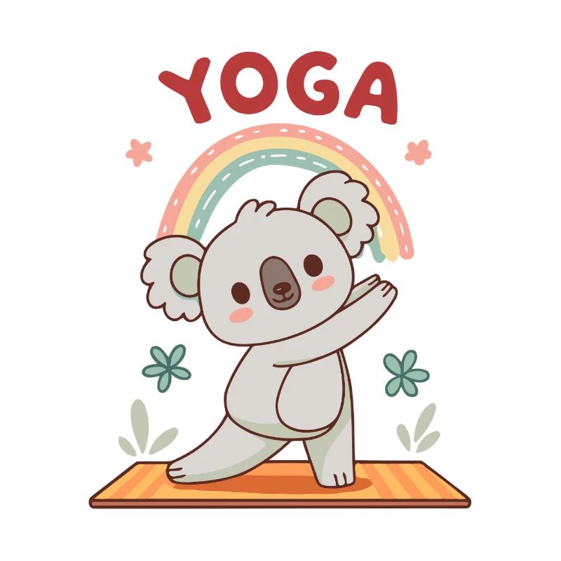 Koala Yoga Regenbogen