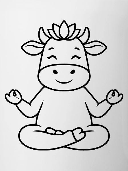 Yoga Cow Meditation Namasté Plan