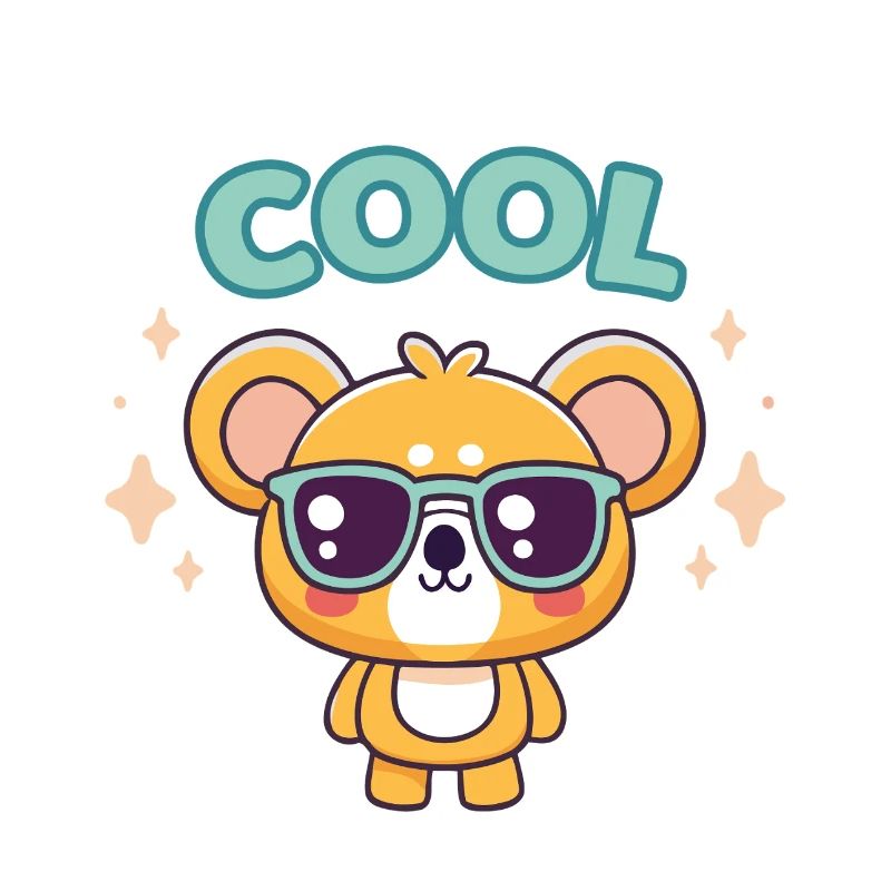 Coole Teddybär-Retro-Brille