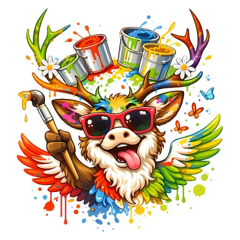 Creative Deer Art Illustration