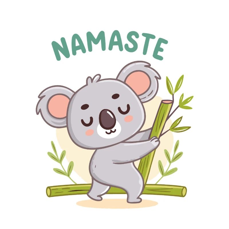 Koala Namaste Bambou Pastel