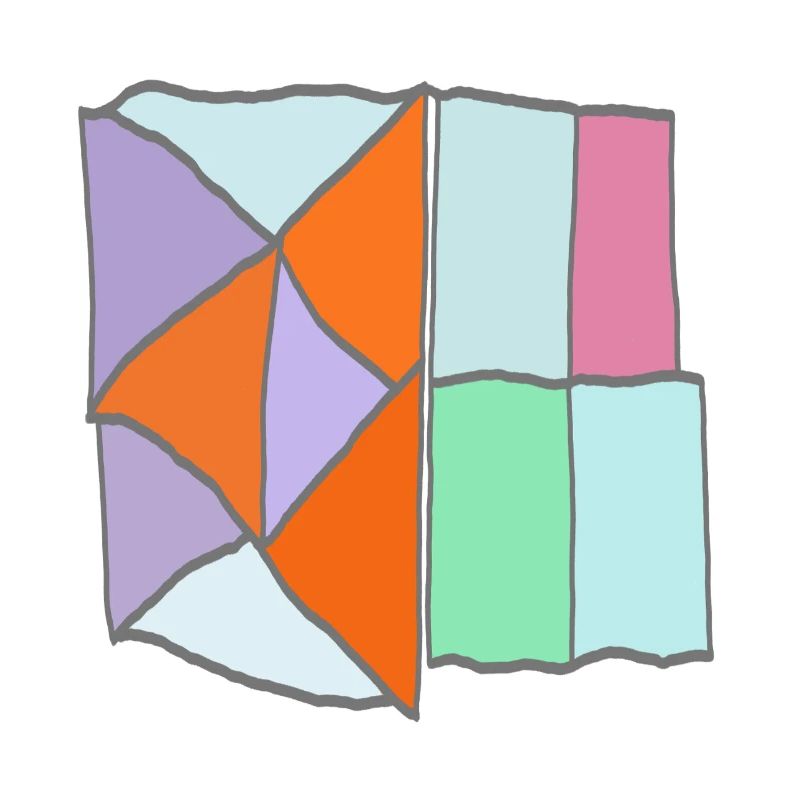 Geometrisches Patchwork-Mosaik