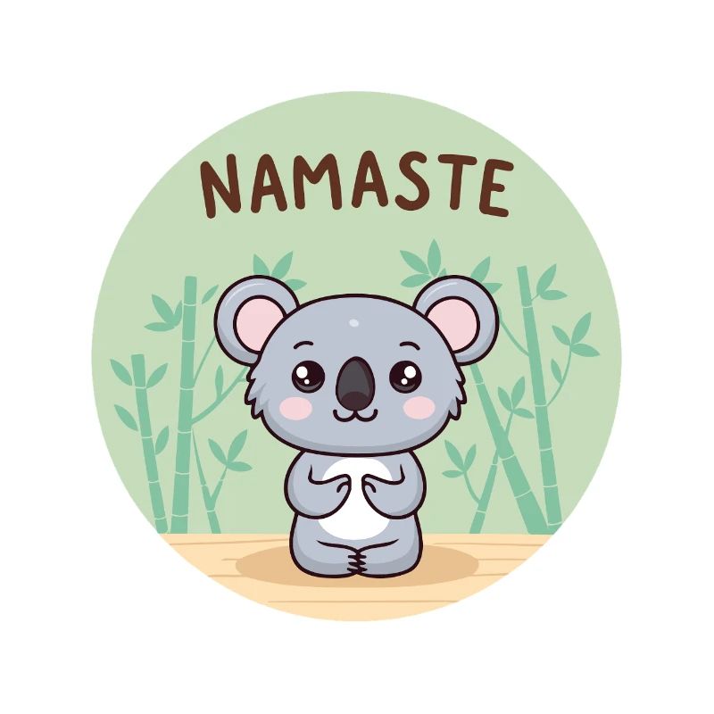 Koala Namaste Zen Circle