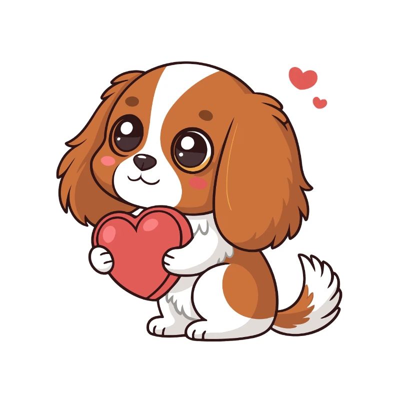 Chiot coeurs câlin cavalier