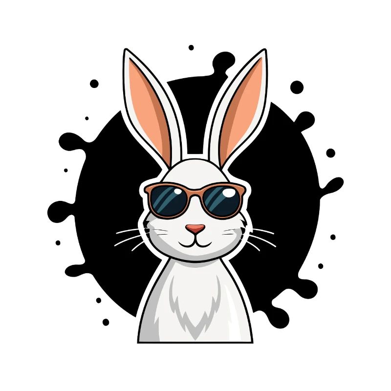 Lapin chic lunettes soleil cartoon