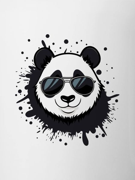 Panda glasses splatter
