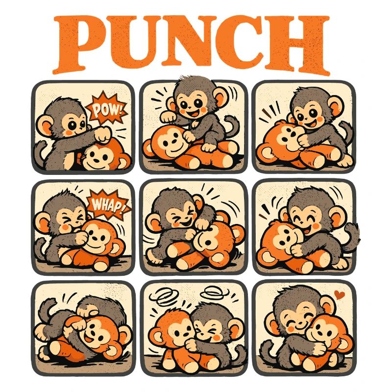 Affe Cooler Punch Süßer Baby Monkey