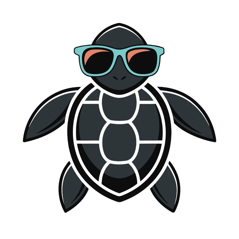 Solar turtle with glasses