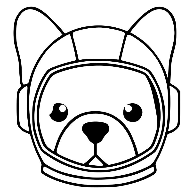 Profil du casque de l’astronaute Frenchie