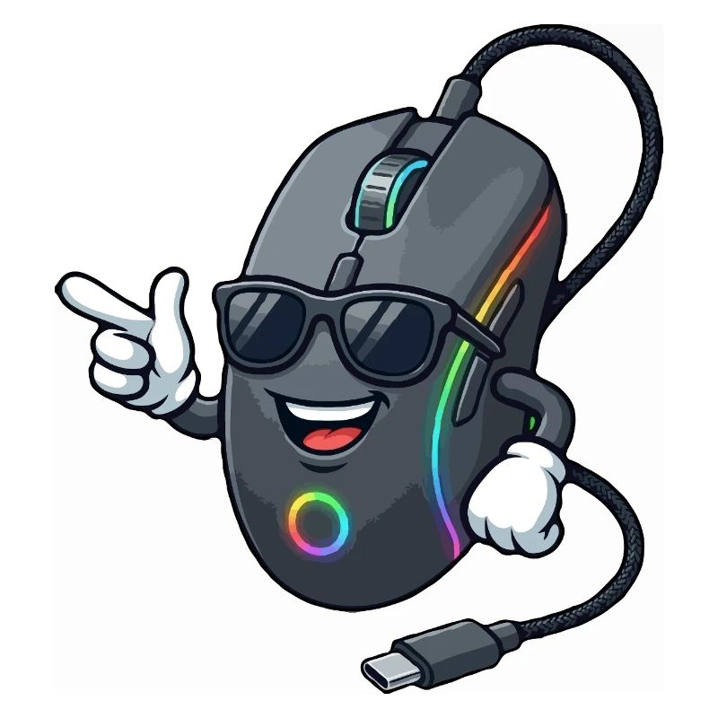 RGB Gaming Mouse Mascot