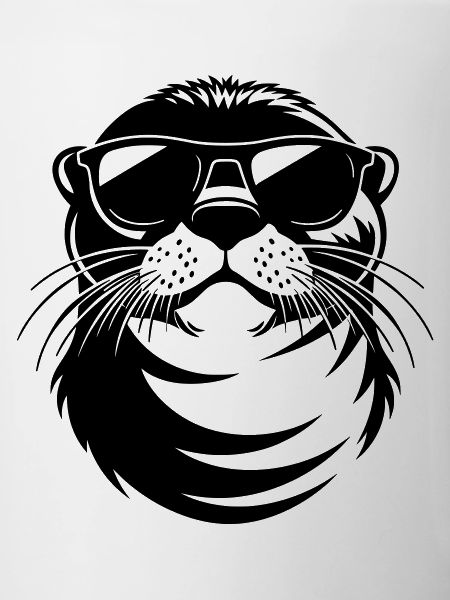 Cool otter with sunglasses