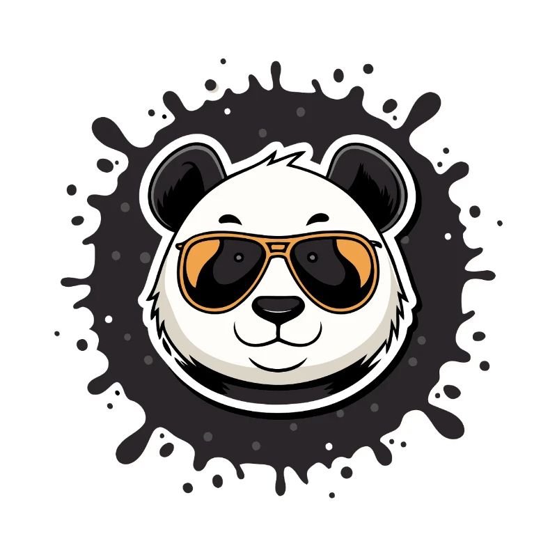 Panda chic glasses orange splash