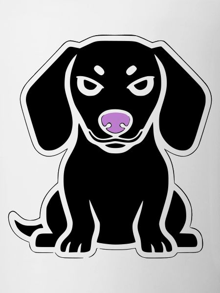 Dessin animé chiot teckel