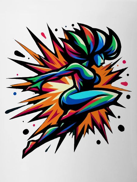 Bunter Neon-Sprinter