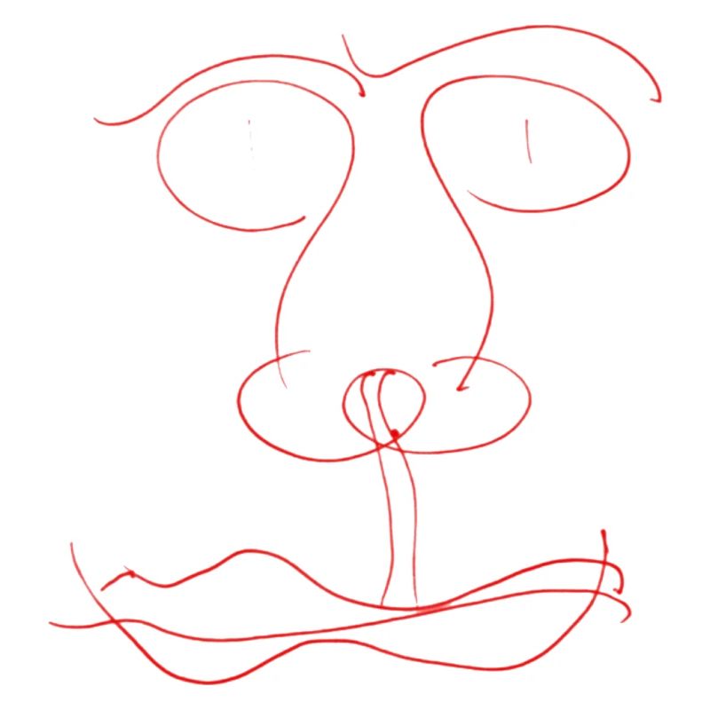 Red line face