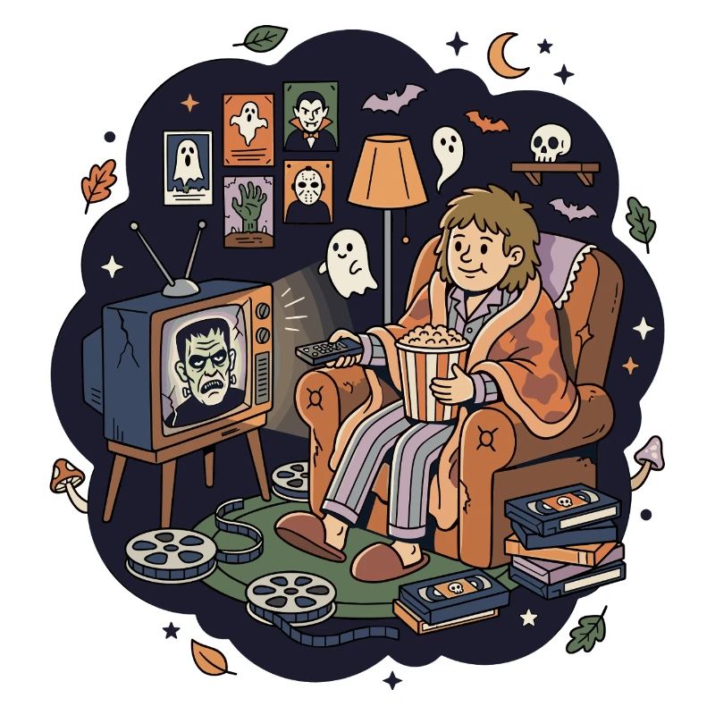 Soirée de films d’horreur Popcorn à la maison