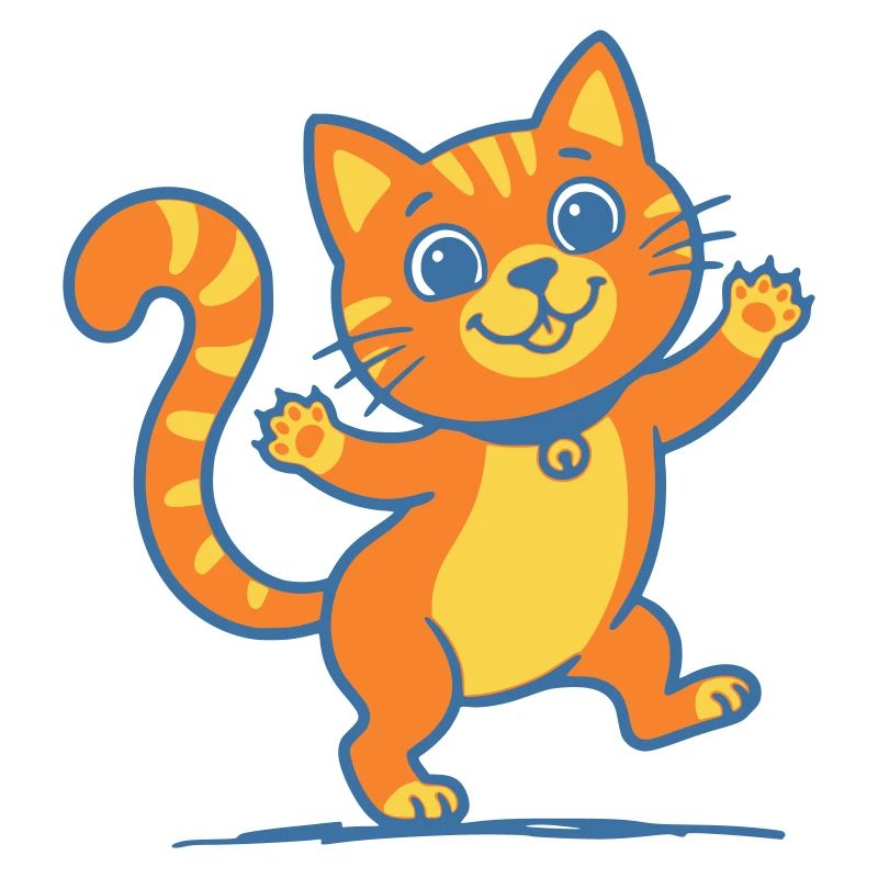 Chat Orange Souriant