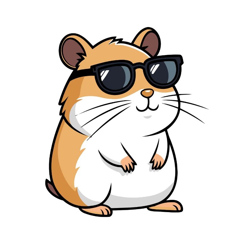 Cool Hamster Dark Glasses