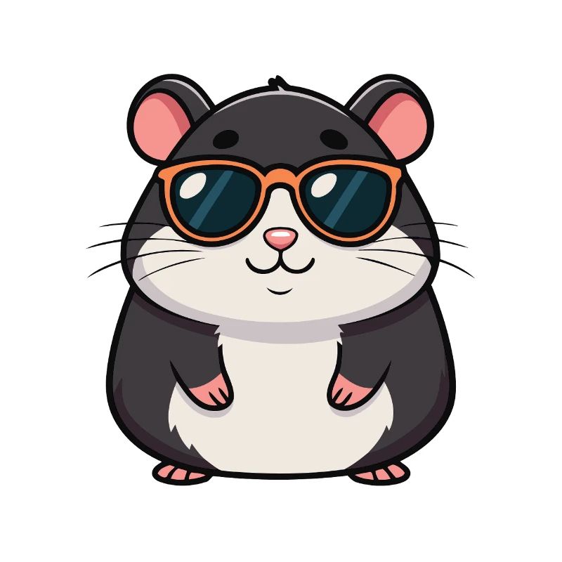 Schicke Hamster-Orange-Brille