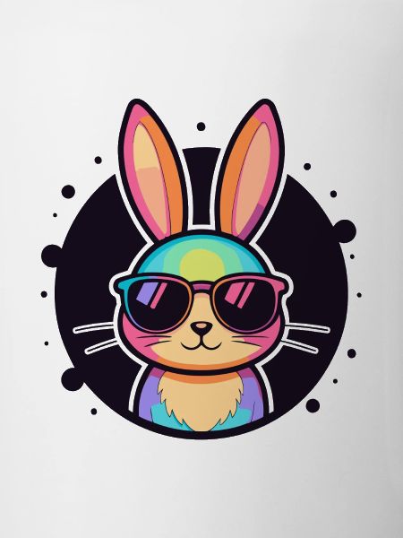 Lapin arc-en-ciel lunettes soleil