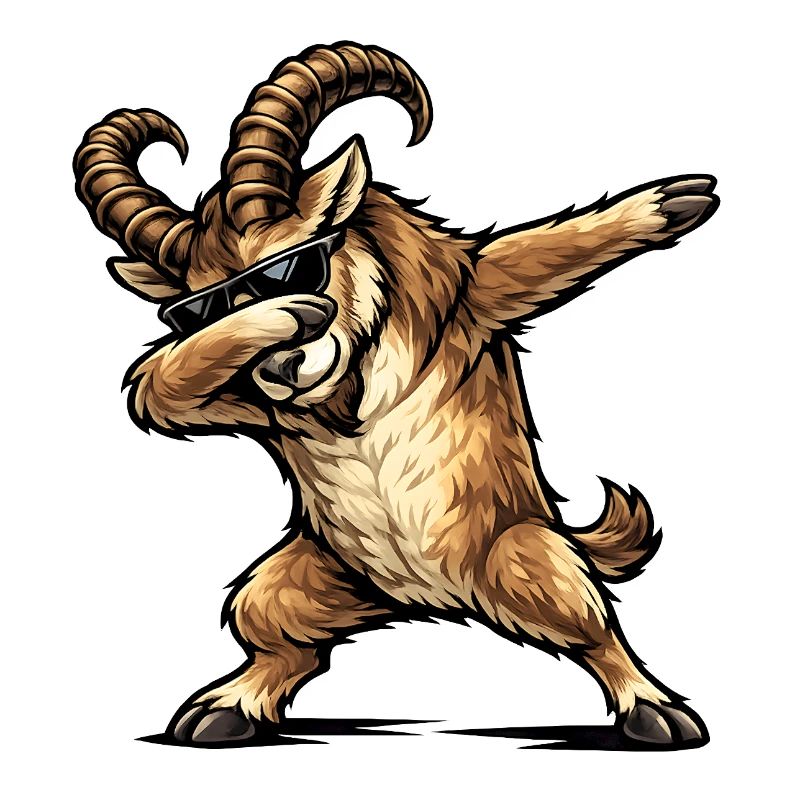 Dabbing Steinbock
