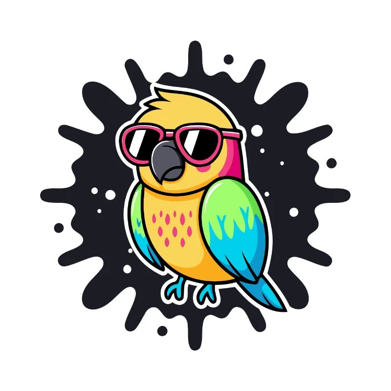 Parrot Pop Art Pink Glasses