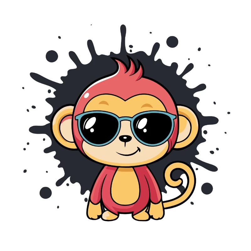 Monkey chic splash black glasses