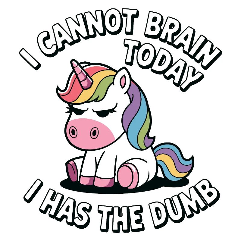 Unicorn Meme: Brain Today Floppy Gift
