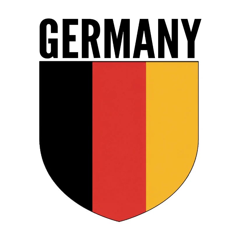 Black-red-gold shield design