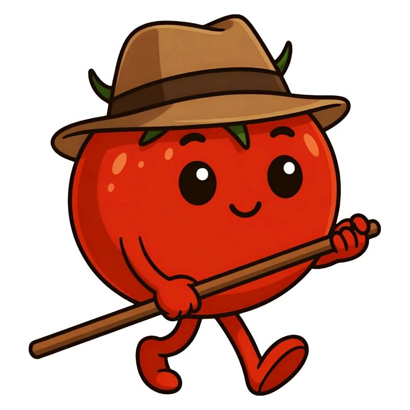 Tomate auf Wanderschaft