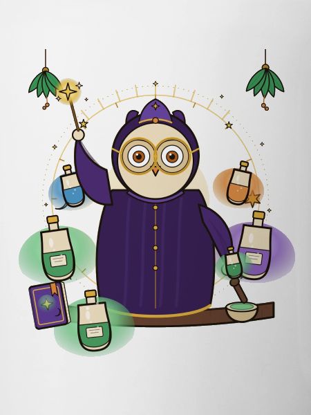 Magic Owl in Purple Mantle