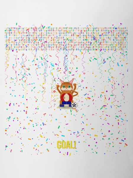Cat Mascot Goal Celebration