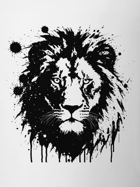 Black Lion Splash Art