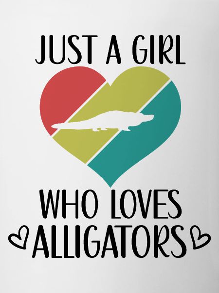 Retro Alligator Herz Silhouette