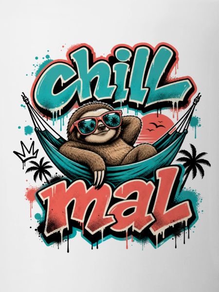 Chill Times Cool Sloth Graffiti Design