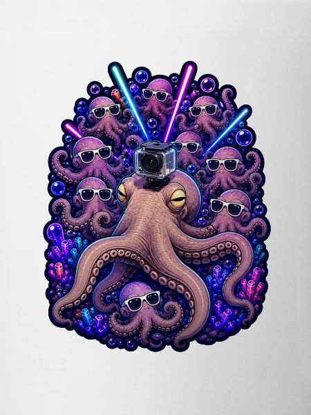 Neon Octopus Rave Camera Crew