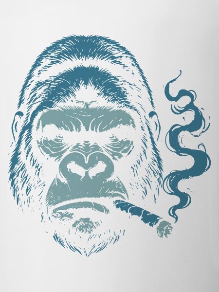 Gorilla mit Zigarrenporträt